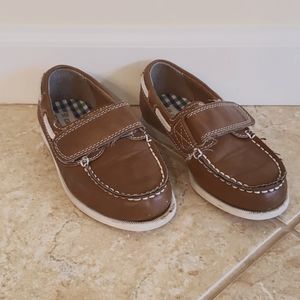 Boys brown dress loafers/ boat shoes